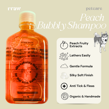 Peach Bubbly Pet Shampoo Petcare