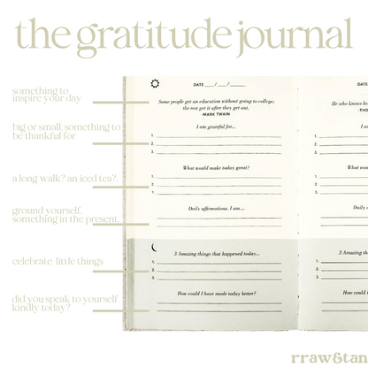 Black Linen Gratitude Journals