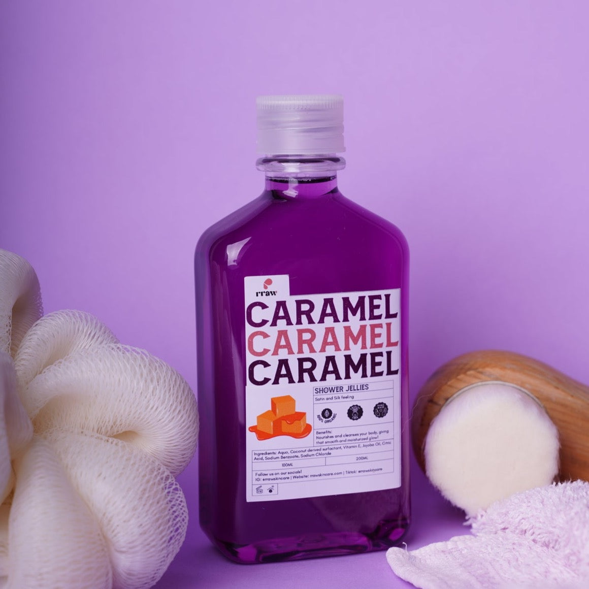 Caramel Shower Jelly Body Wash Gel