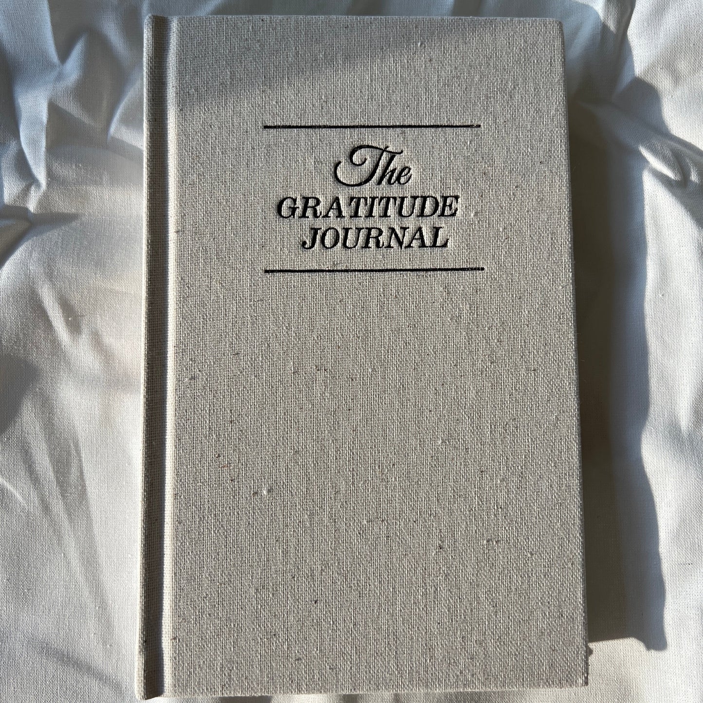 White Linen Gratitude Journal