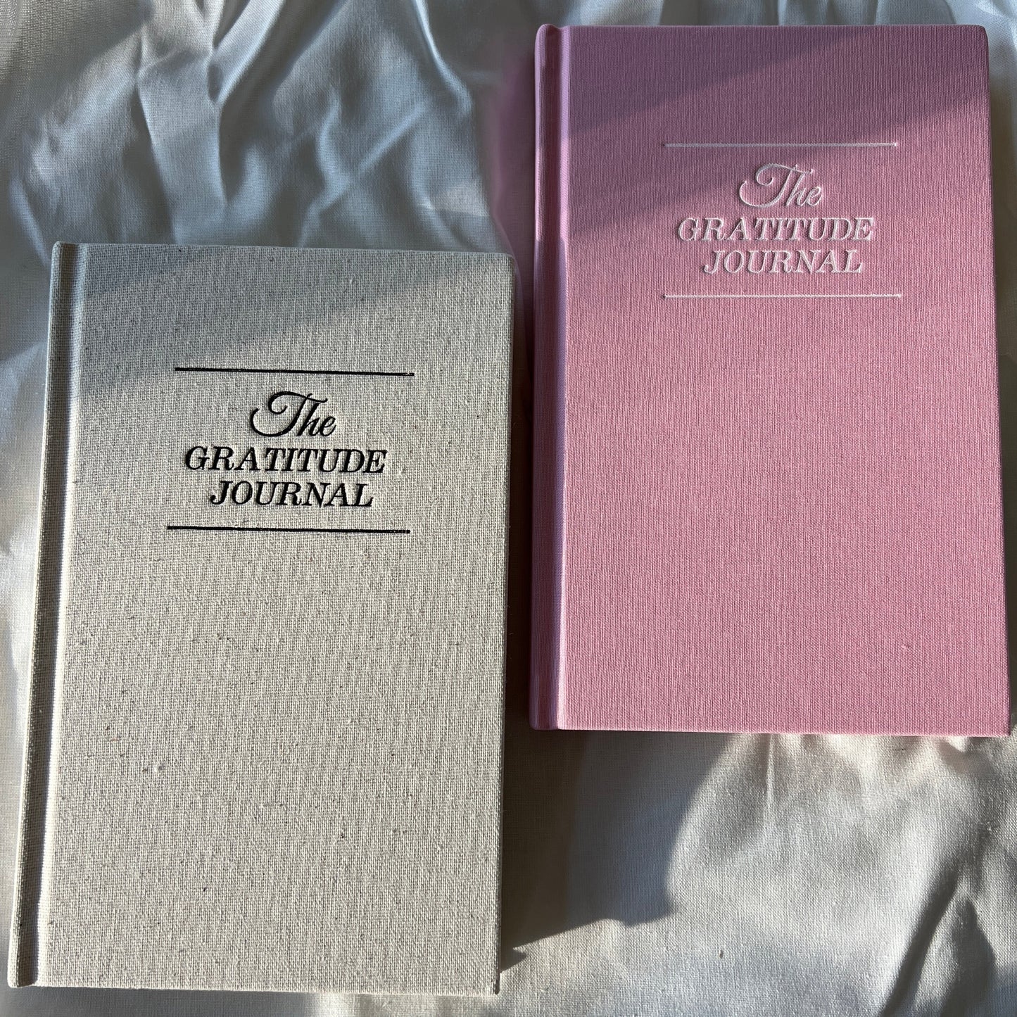 White Linen Gratitude Journal