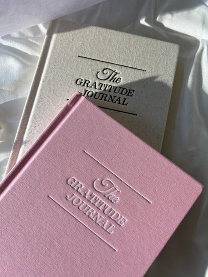 Pink Linen Gratitude Journal